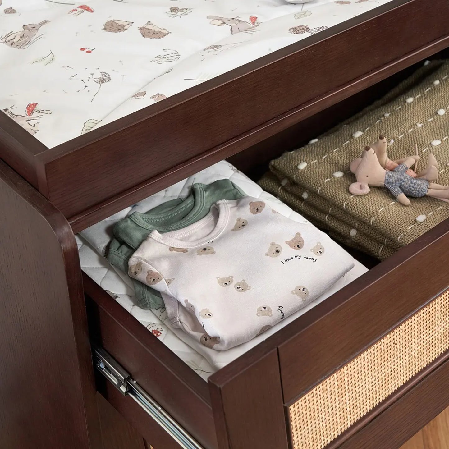 Tutti Bambini Japandi Mini 3 Piece with Cot Bed, Dresser Changer and Wardrobe