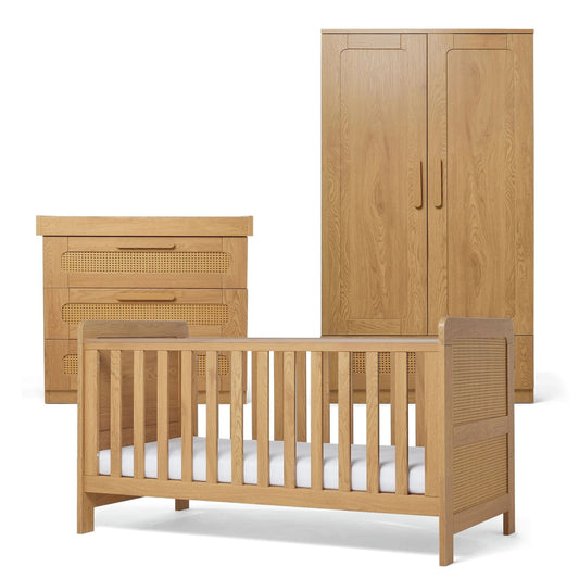 Mamas & Papas Esna 3 Piece Set with Cot Bed, Dresser and Wardrobe