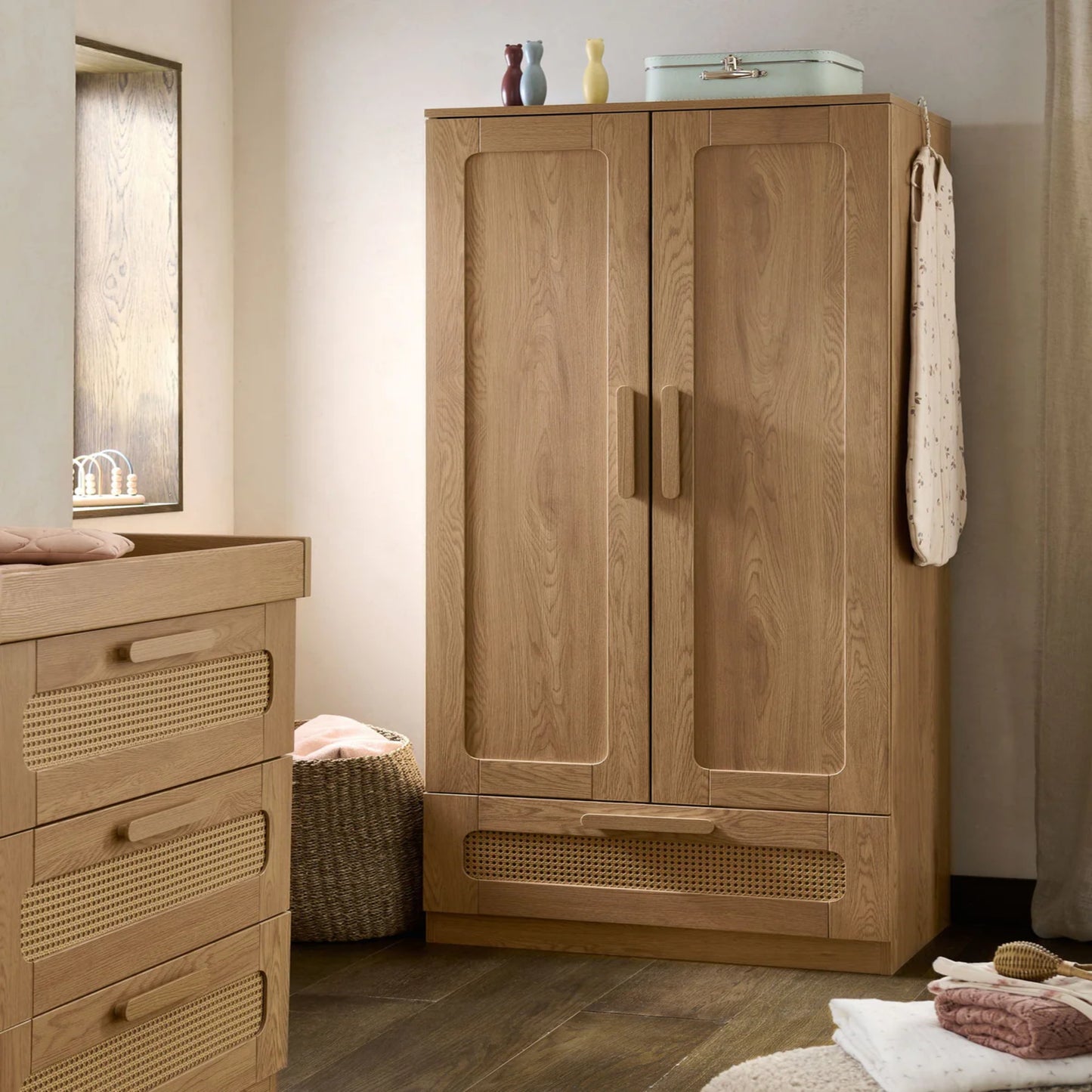 Mamas & Papas Esna 3 Piece Set with Cot Bed, Dresser and Wardrobe