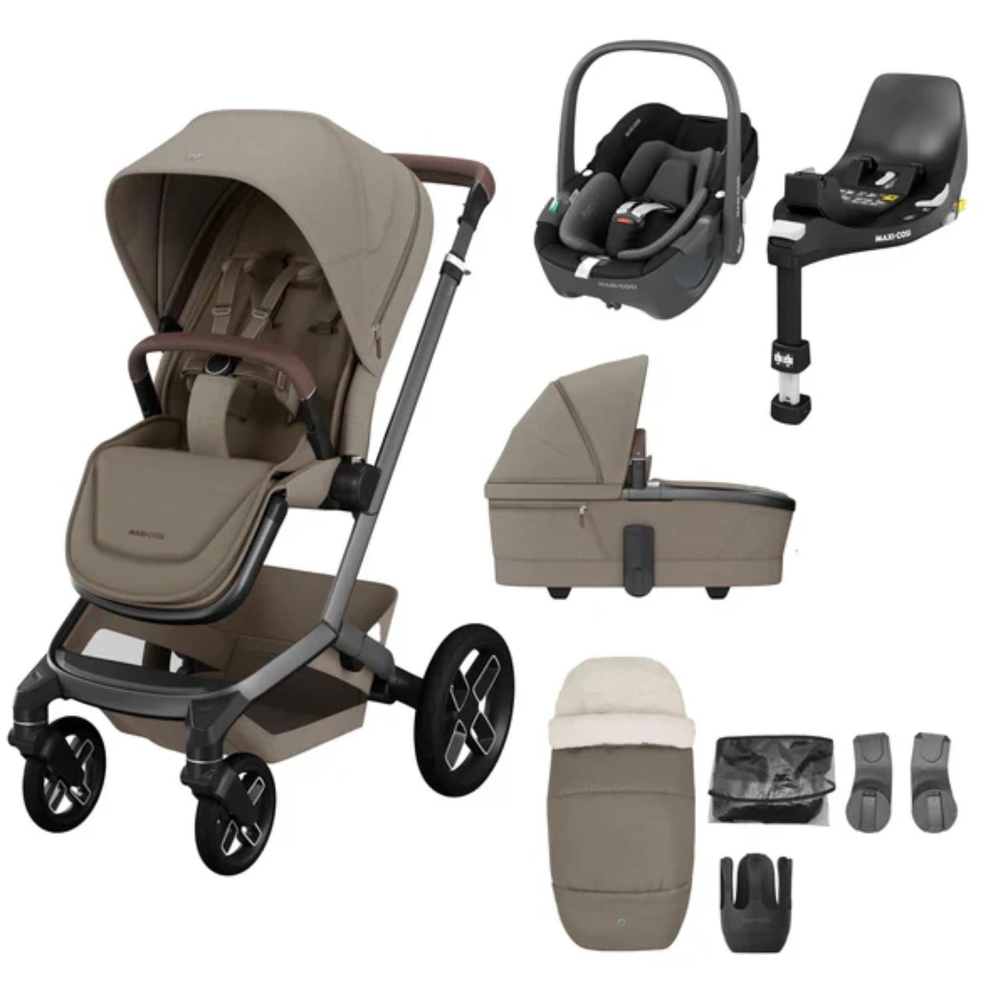 Maxi-Cosi Fame 9 Piece Bundle with Maxi-Cosi Pebble 360 and FamilyFix Base