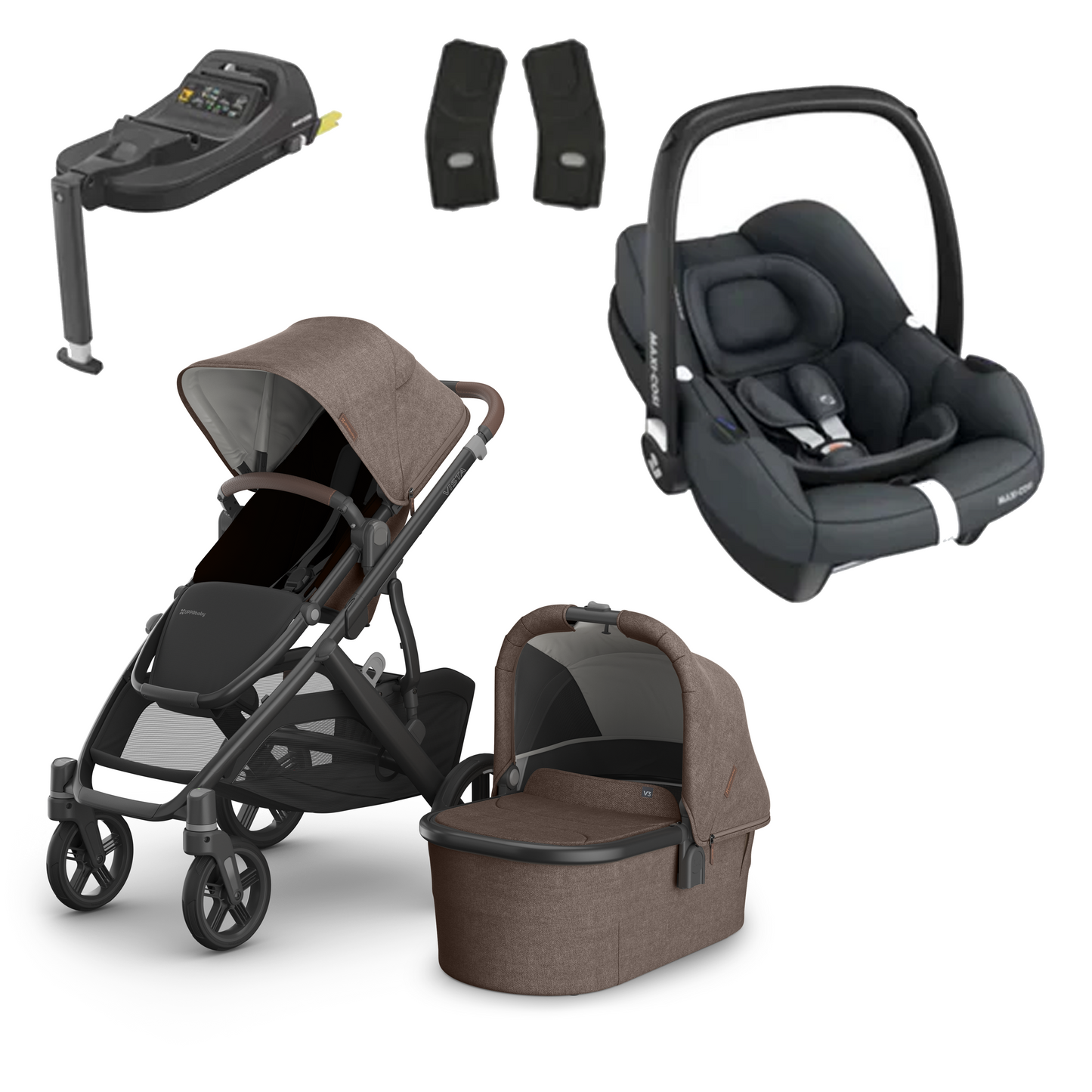 UPPAbaby Vista V3 Buggy with Maxi Cosi CabrioFix and Base