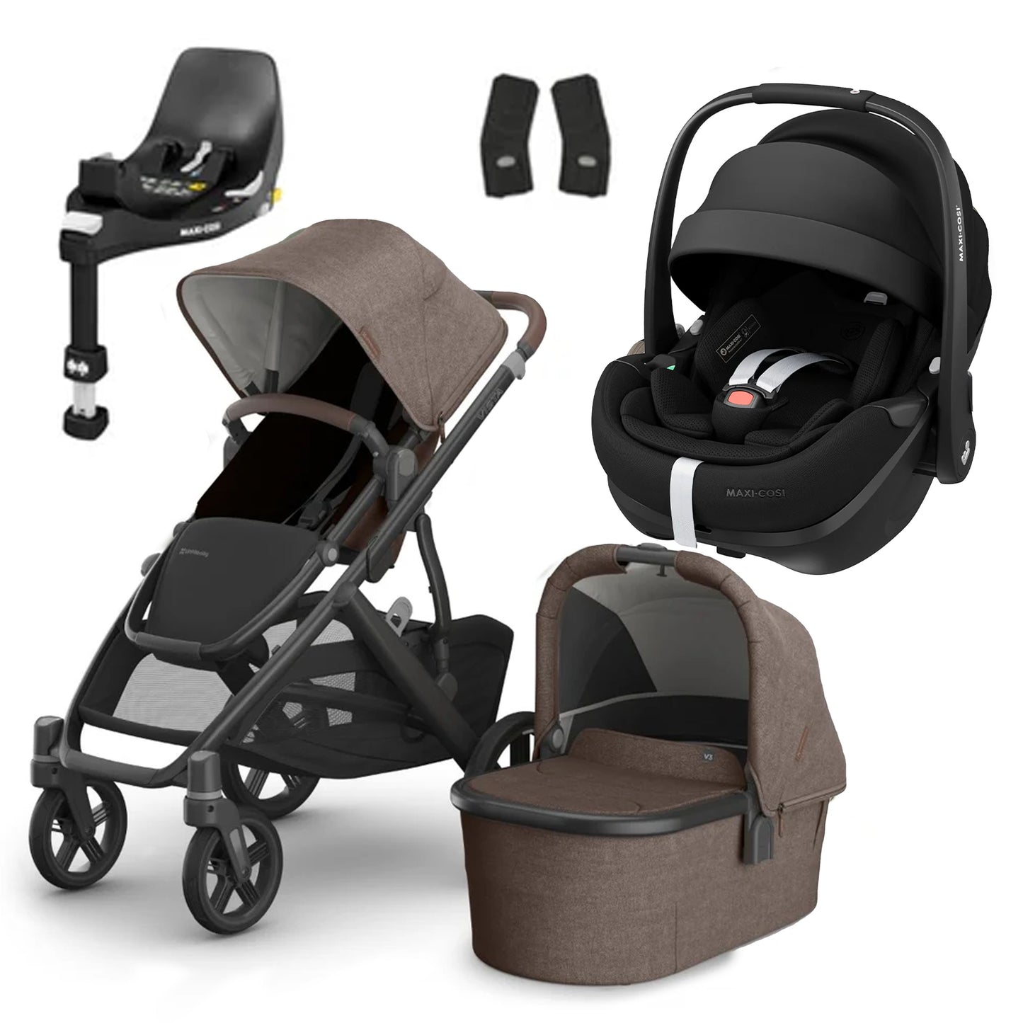 UPPAbaby Vista V3 Buggy with Maxi Cosi Pebble 360 Pro2 and Familyfix Pro Isofix Base