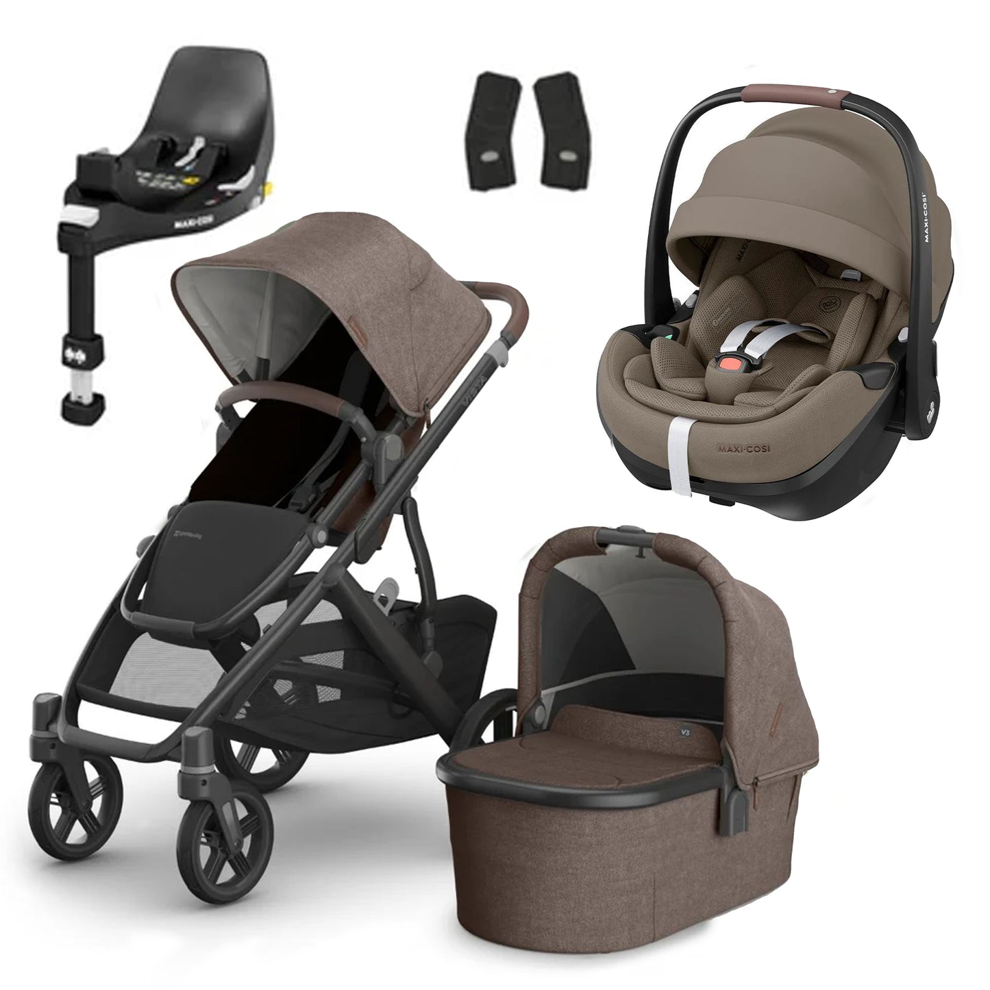 UPPAbaby Vista V3 Buggy with Maxi Cosi Pebble 360 Pro2 and Familyfix Pro Isofix Base