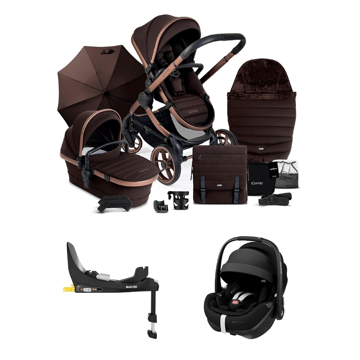iCandy Peach 7 Bundle with Maxi Pebble Pro 2 And Familyfix Pro Isofix Base