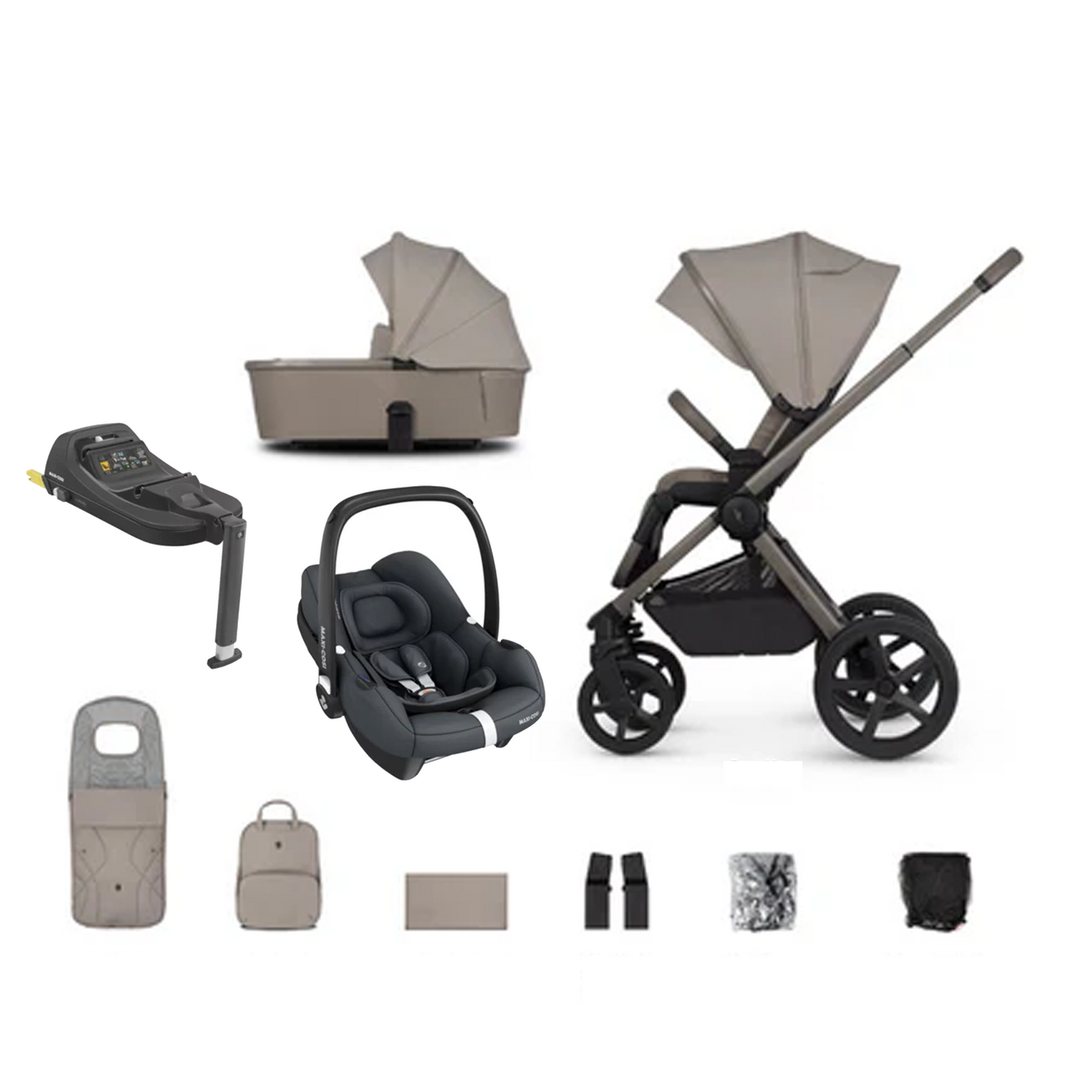 Venicci Upline 2 - 3 in 1 with Maxi Cosi CabrioFix and Base