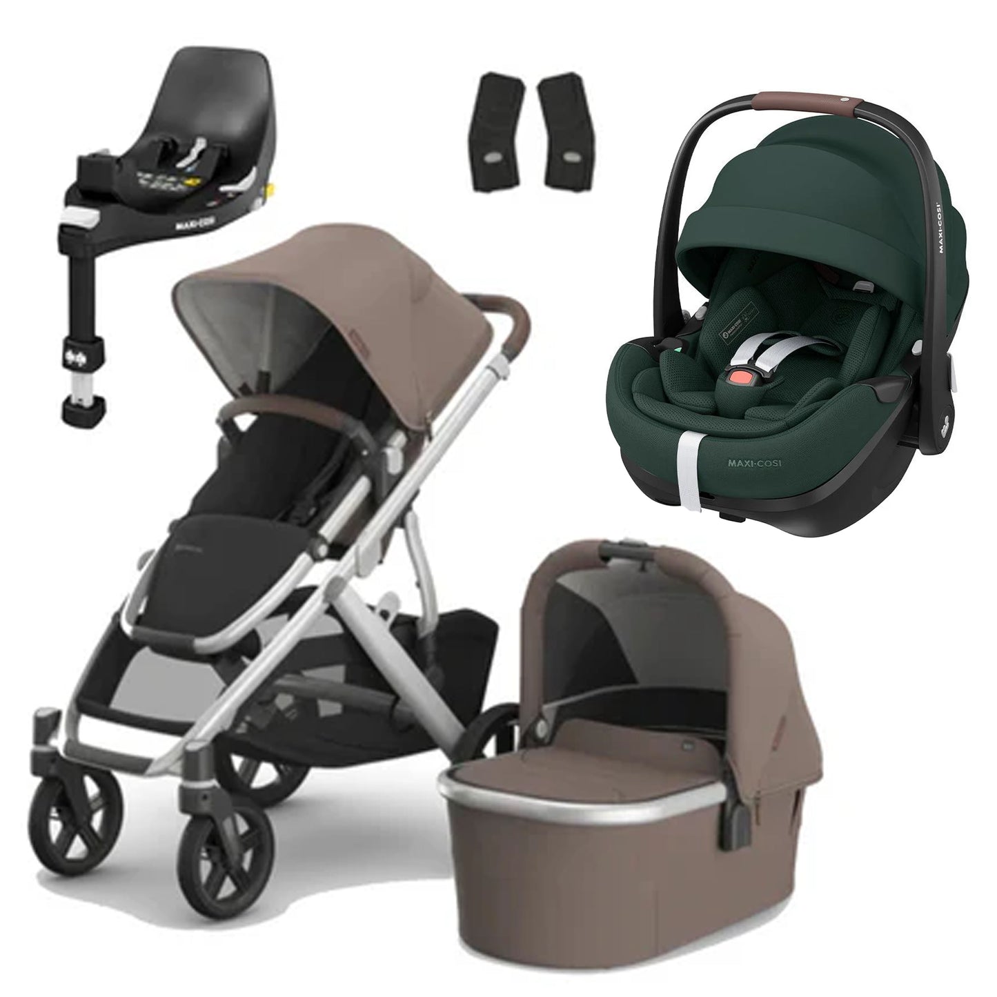 UPPAbaby Vista V3 Buggy with Maxi Cosi Pebble 360 Pro2 and Familyfix Pro Isofix Base