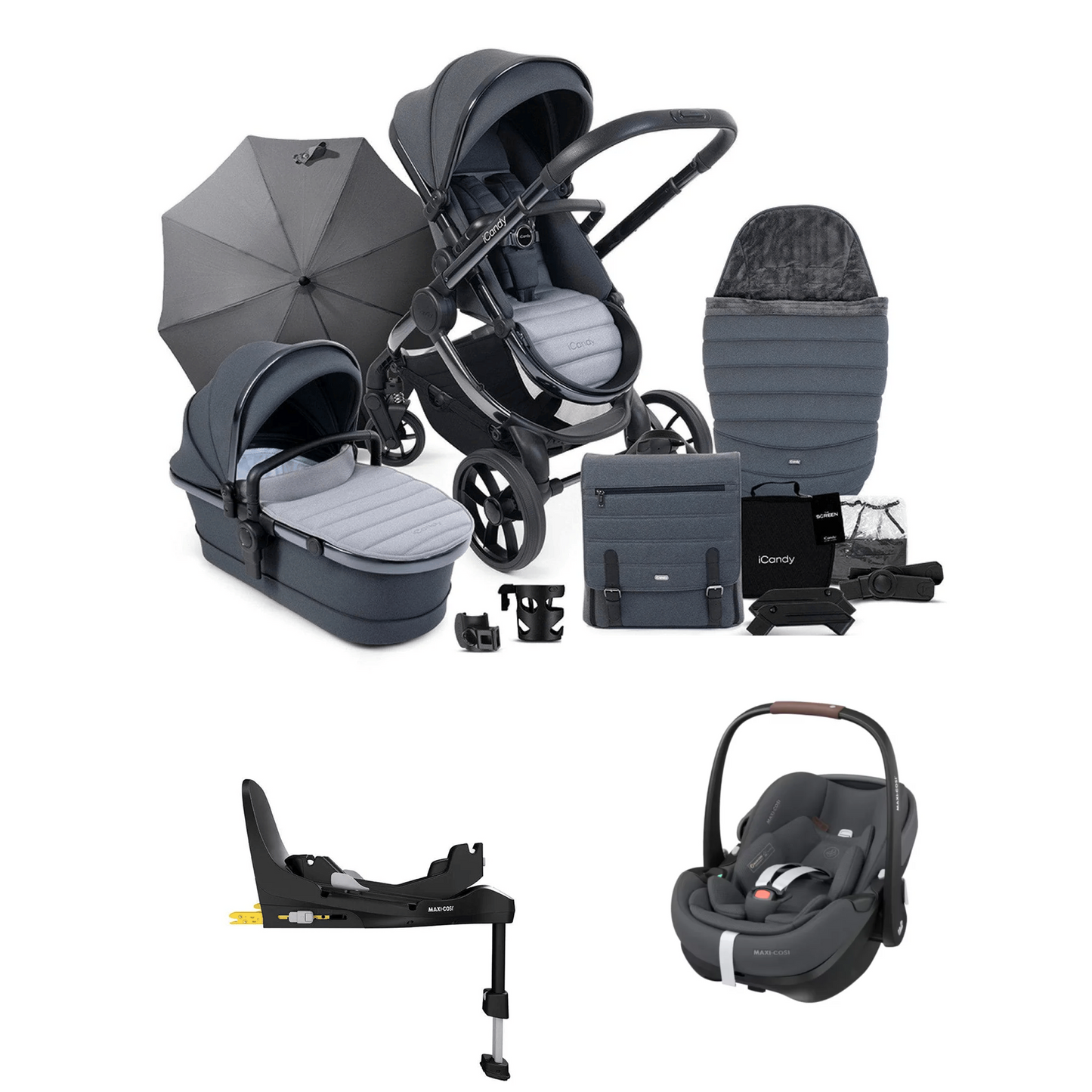 iCandy Peach 7 Bundle with Maxi Pebble Pro 2 And Familyfix Pro Isofix Base