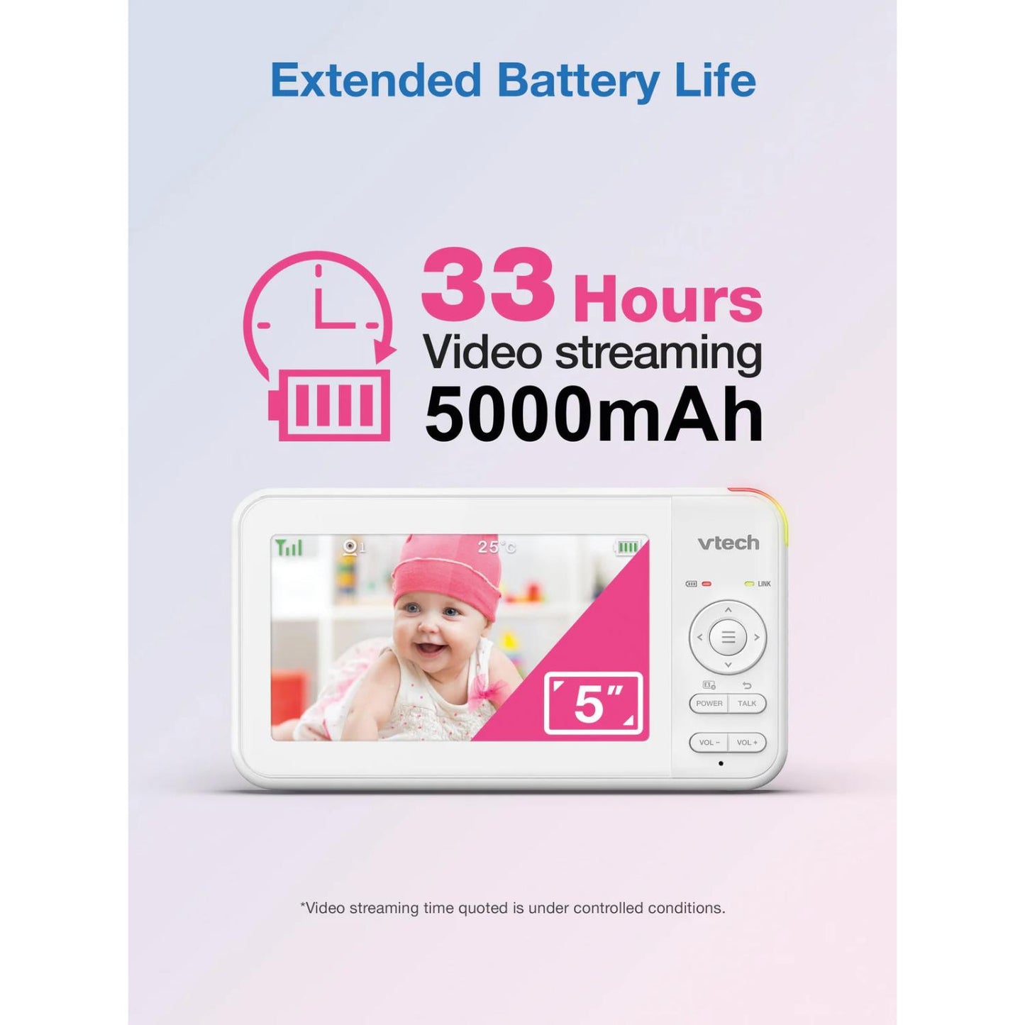 VTech 5-inch Video Monitor with Pan & Tilt - VM5467