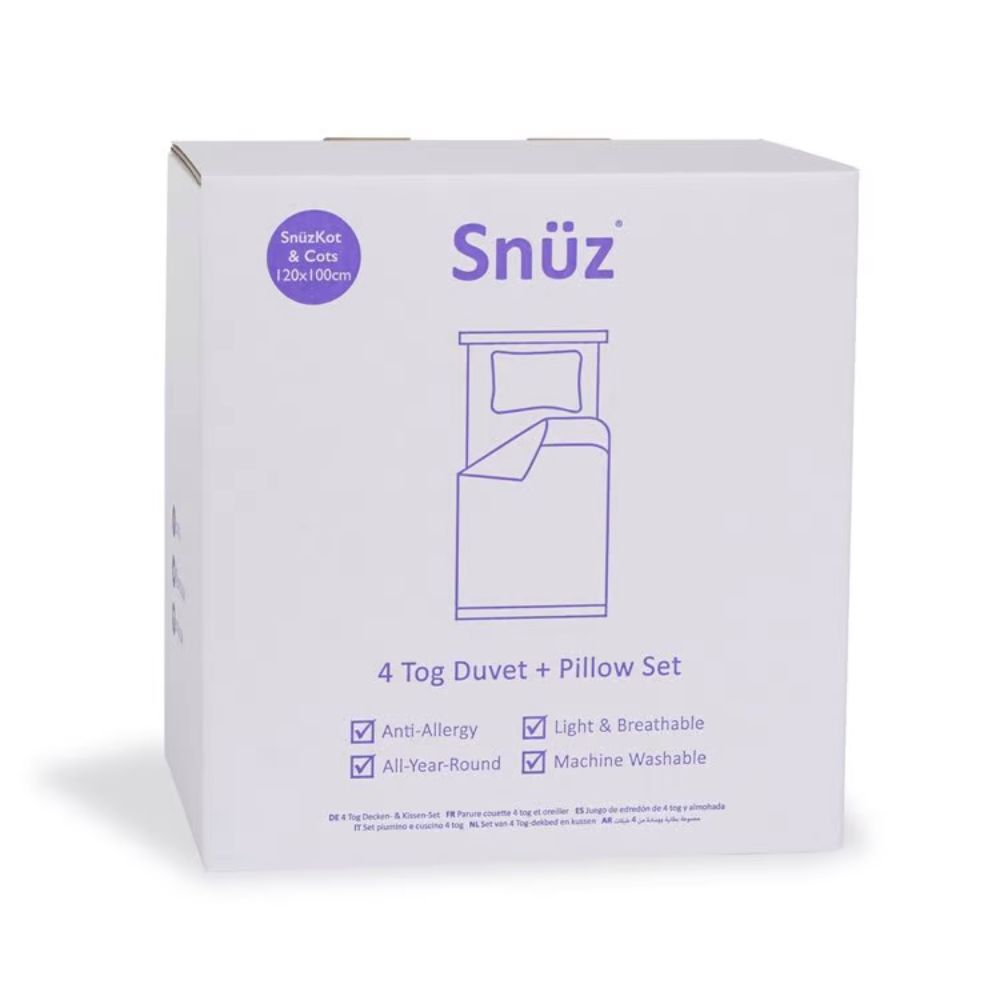 Snuzkot Cot Duvet and Pillow Bundle 4.0 Tog - 100x120cm
