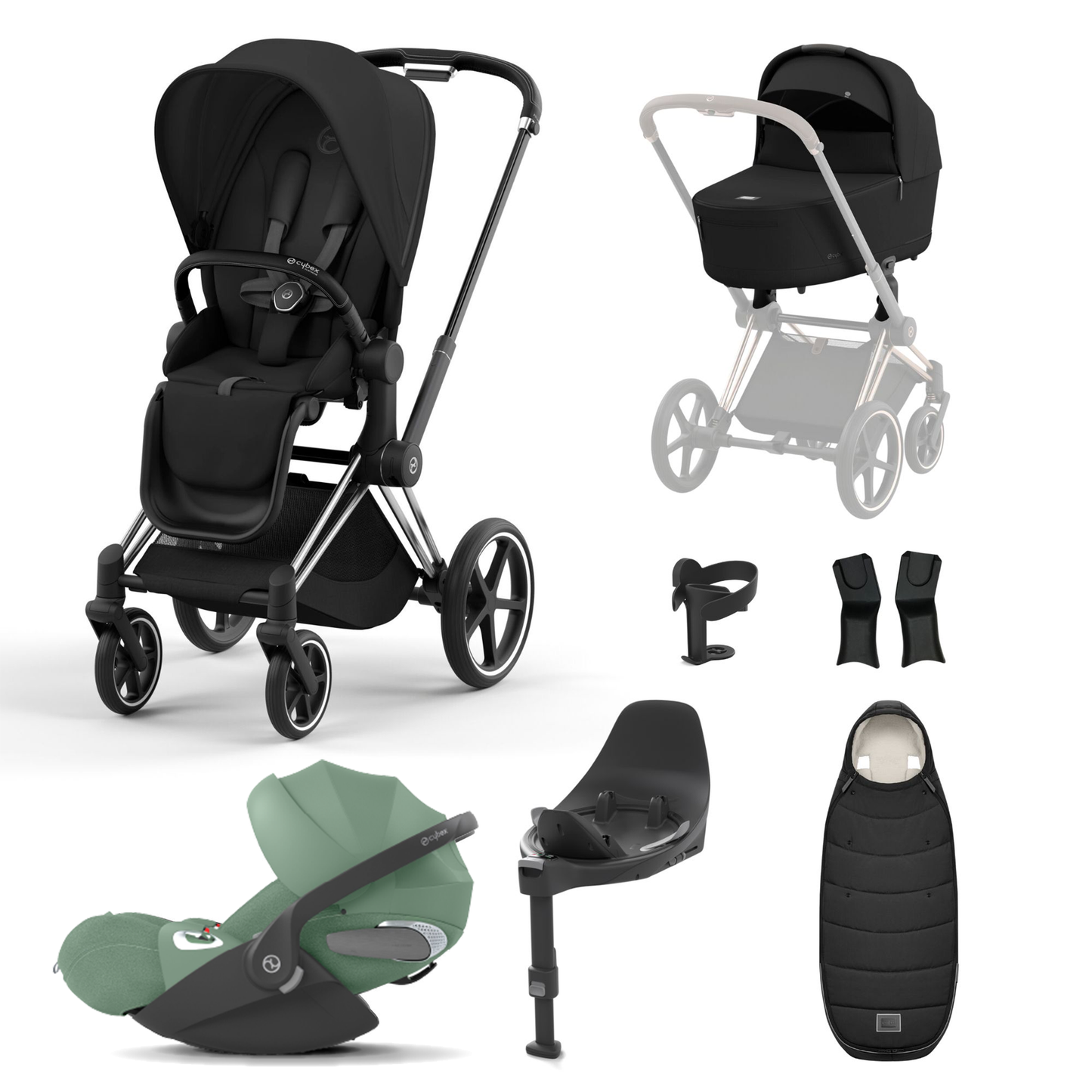 Cybex Priam Essentials Bundle with Cybex Cloud T and Base T