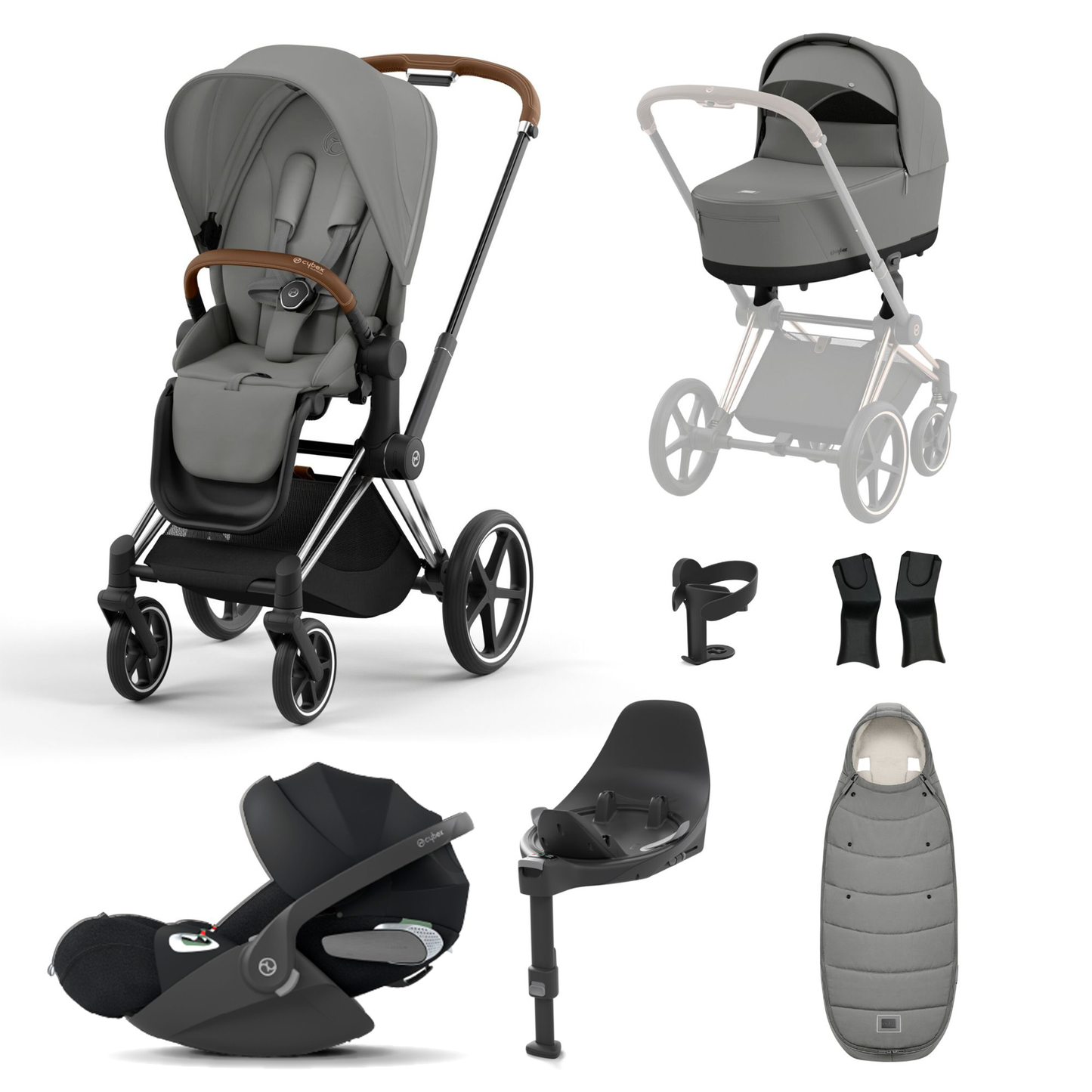 Cybex Priam Essentials Bundle with Cybex Cloud T and Base T