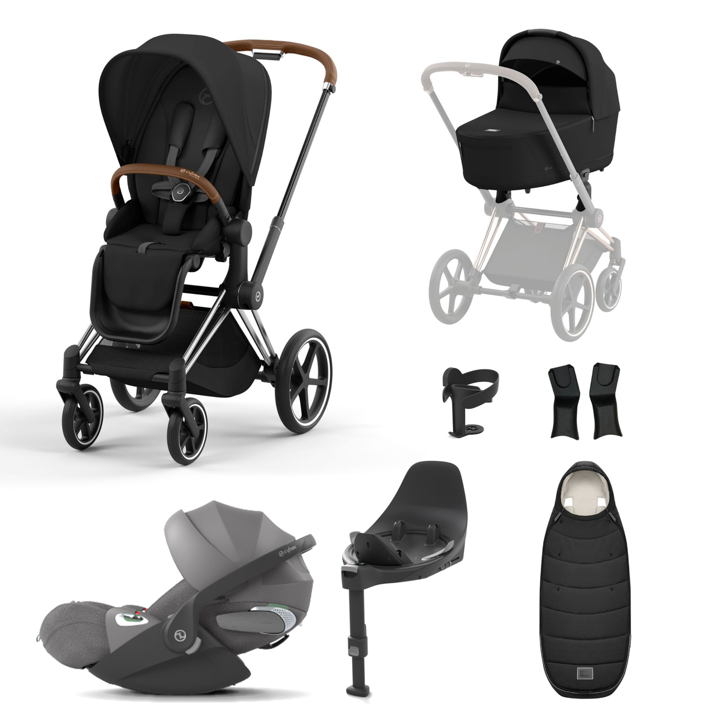 Cybex Priam Essentials Bundle with Cybex Cloud T and Base T