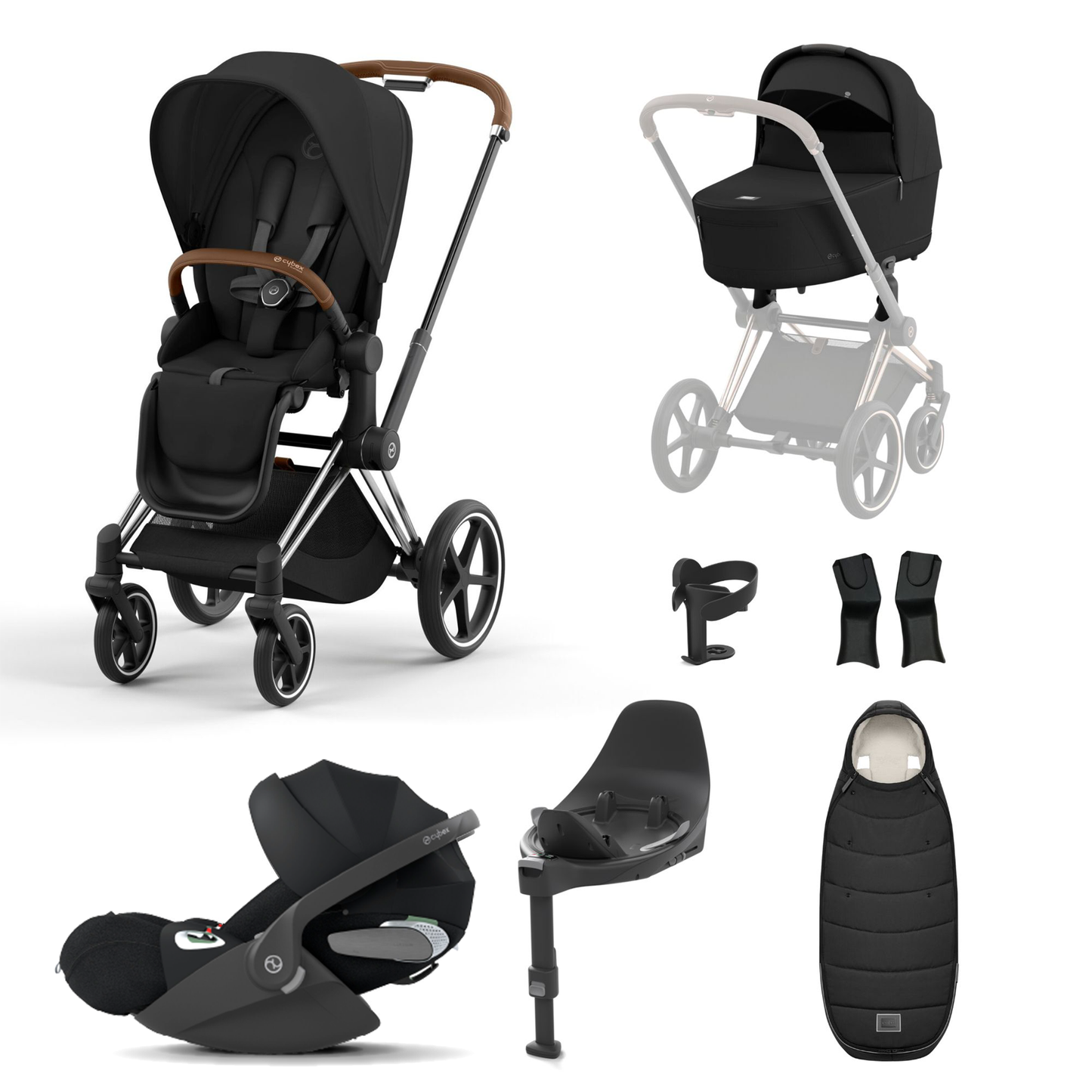Cybex Priam Essentials Bundle with Cybex Cloud T and Base T