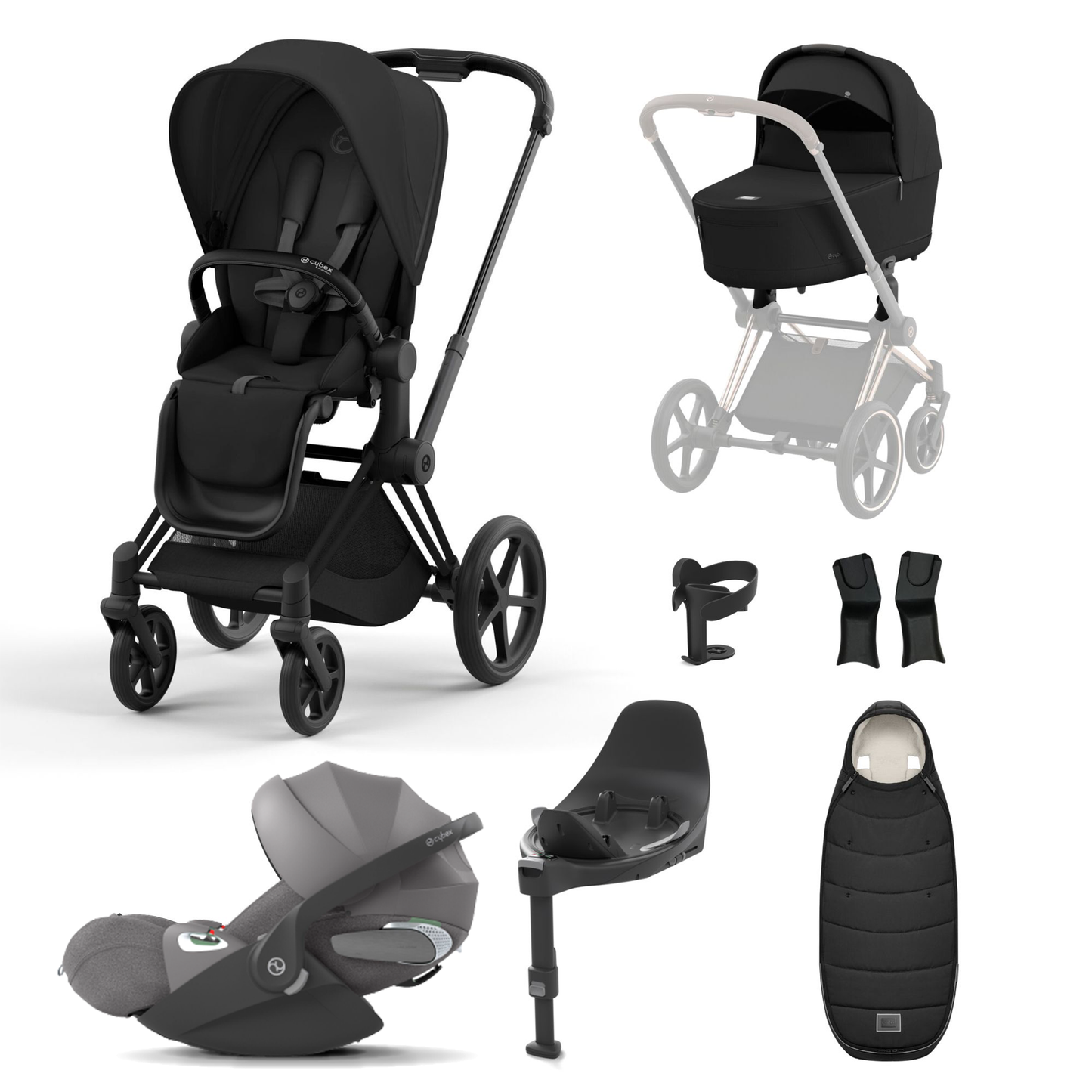 Cybex Priam Essentials Bundle with Cybex Cloud T and Base T
