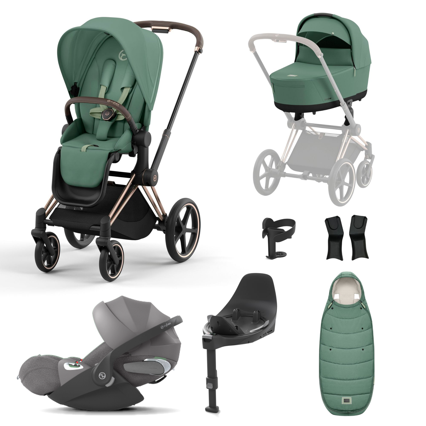 Cybex Priam Essentials Bundle with Cybex Cloud T and Base T