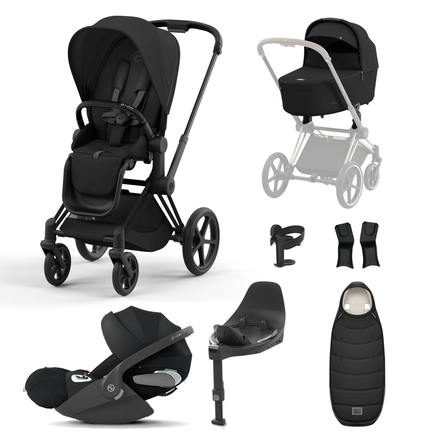 Cybex Priam Essentials Bundle with Cybex Cloud T and Base T