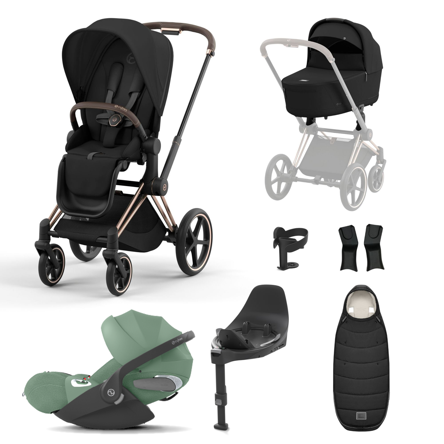 Cybex Priam Essentials Bundle with Cybex Cloud T and Base T