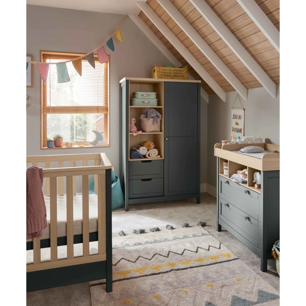 Mamas & Papas Harwell 3 Piece Baby Cot Bed Range with Dresser Changer and Wardrobe