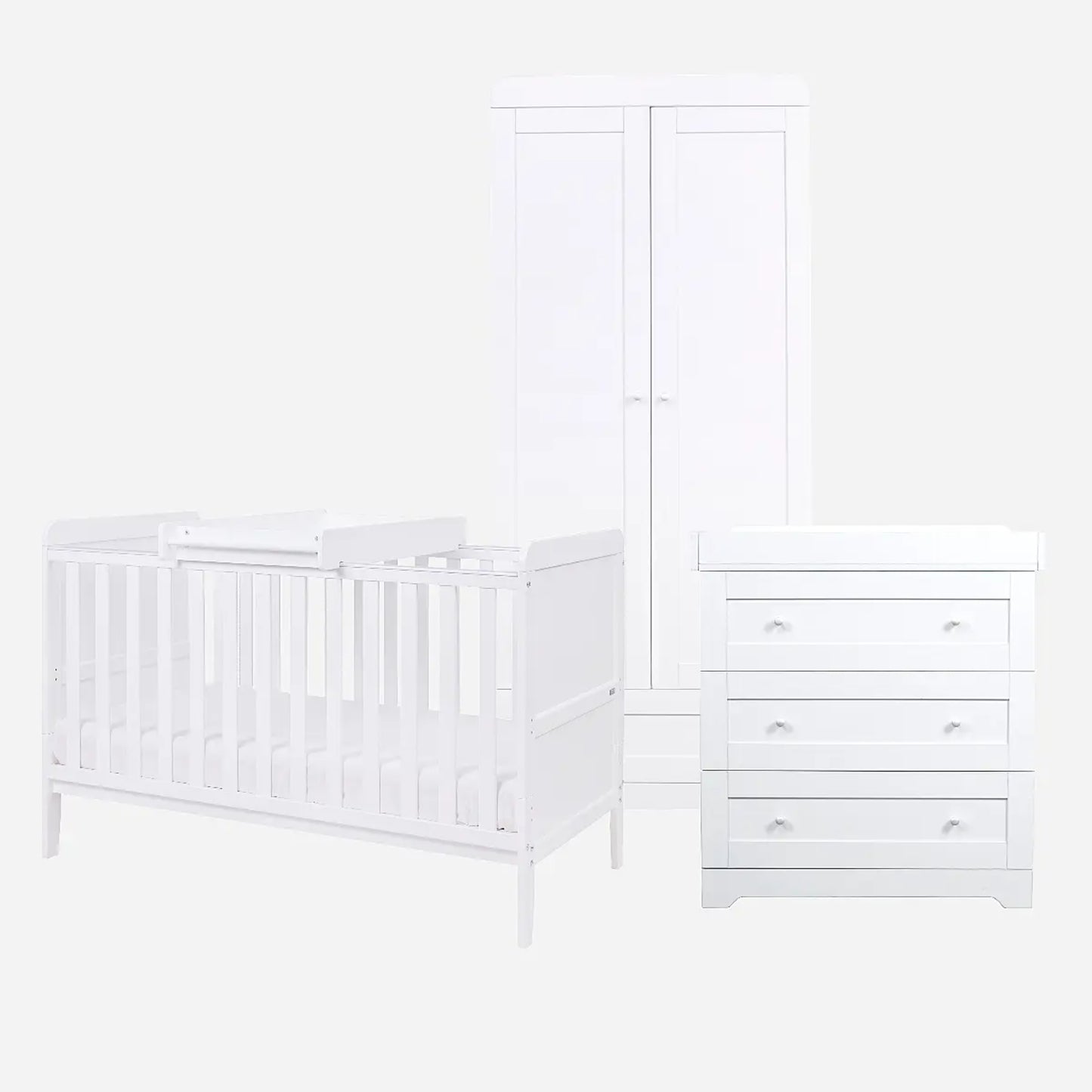 Tutti Bambini Rio 3 Piece Range with Cot Bed, Dresser Changer and Wardrobe