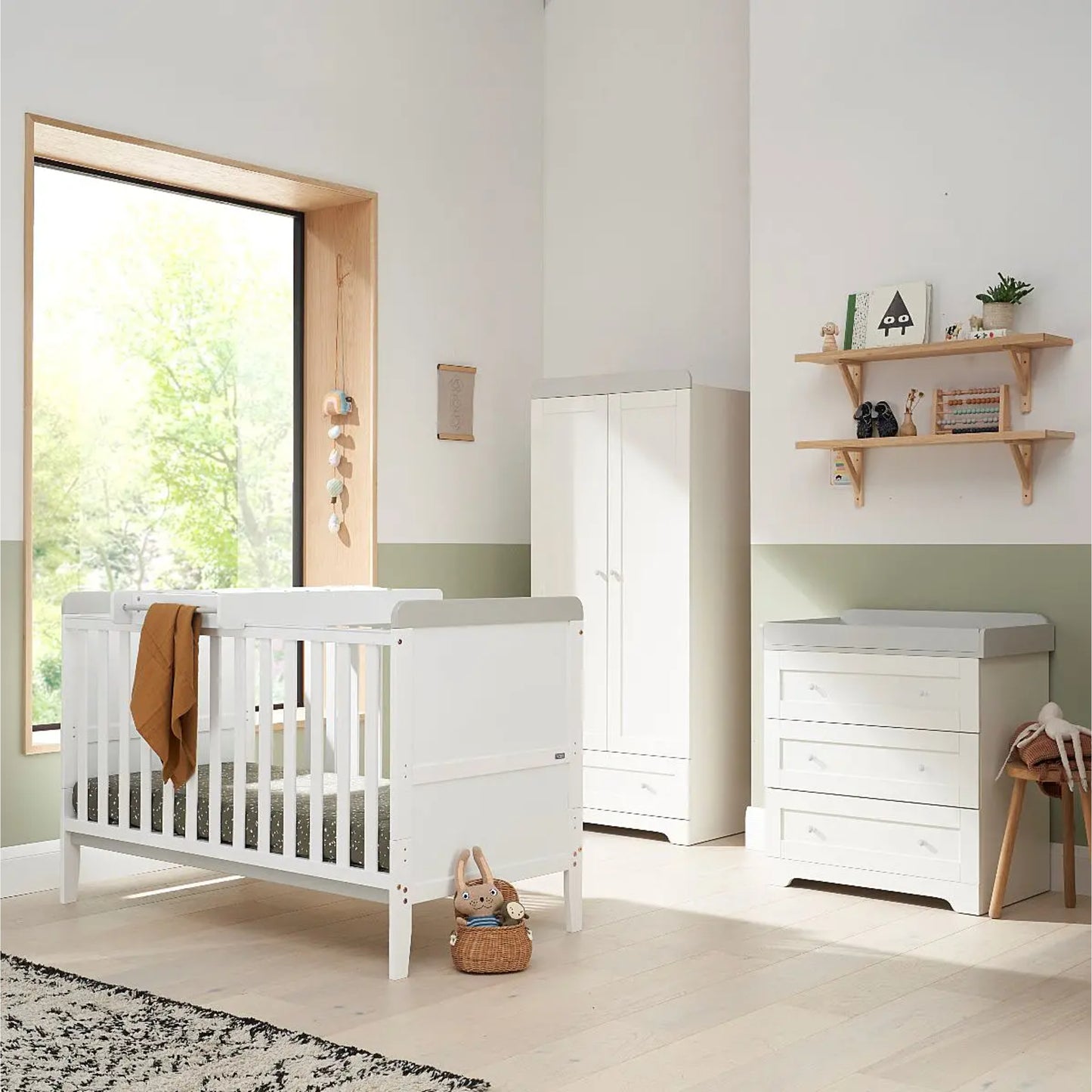 Tutti Bambini Rio 3 Piece Range with Cot Bed, Dresser Changer and Wardrobe