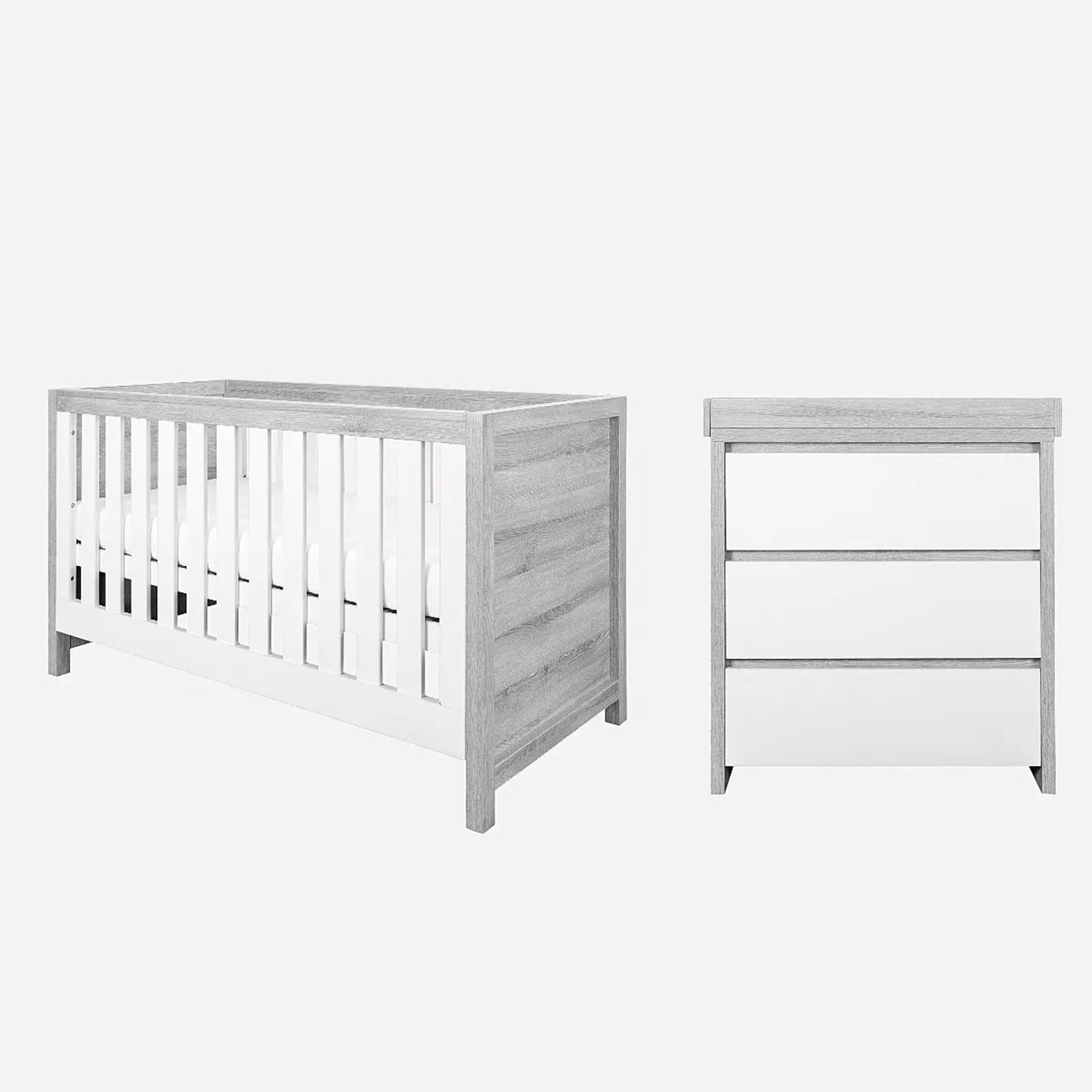 Tutti Bambini Modena 2 Piece Set with Cot Bed and Dresser Changer
