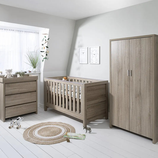 Tutti Bambini Modena 3 Piece Range with Cot Bed, Dresser Changer and Wardrobe