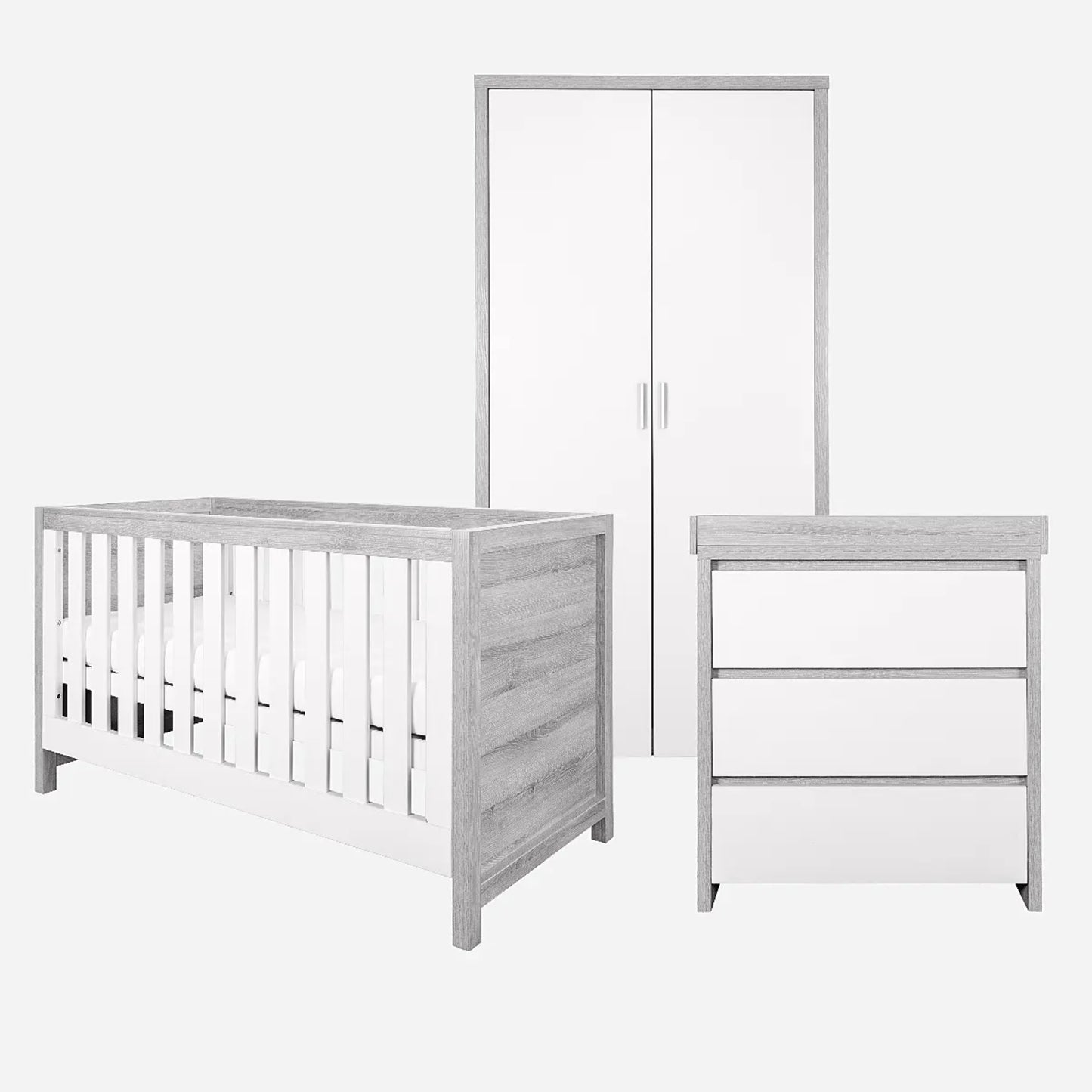 Tutti Bambini Modena 3 Piece Range with Cot Bed, Dresser Changer and Wardrobe