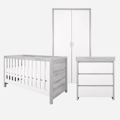 Tutti Bambini Modena 3 Piece Range with Cot Bed, Dresser Changer and Wardrobe