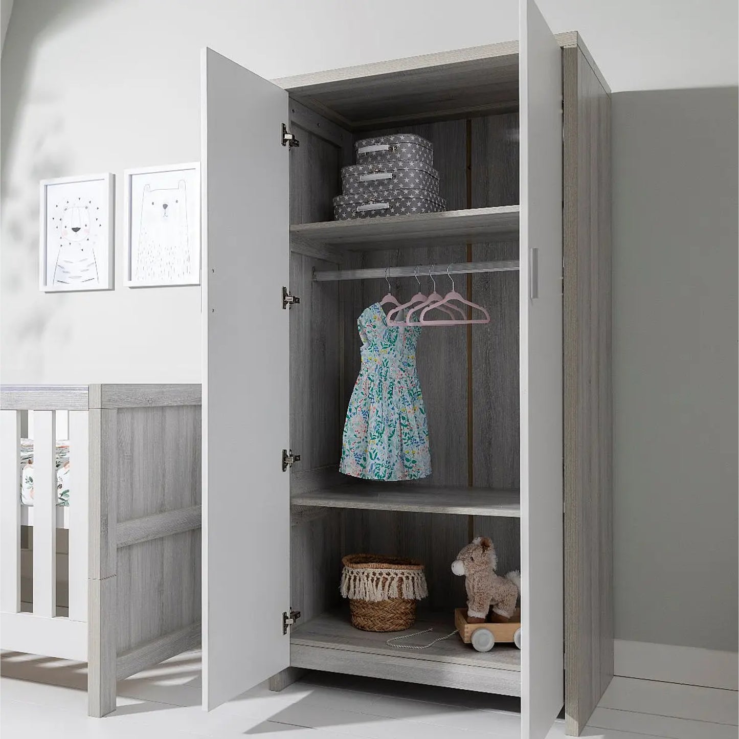 Tutti Bambini Modena 3 Piece Range with Cot Bed, Dresser Changer and Wardrobe