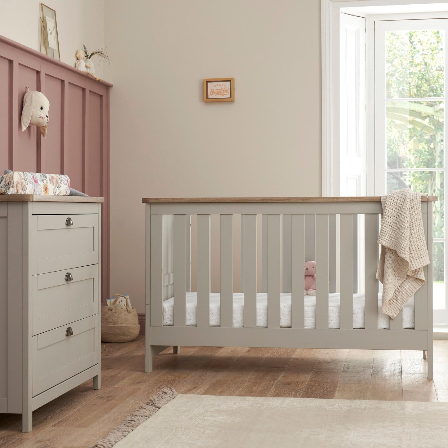 Tutti Bambini Verona 3 Piece Range with Cot Bed, Dresser Changer and Wardrobe