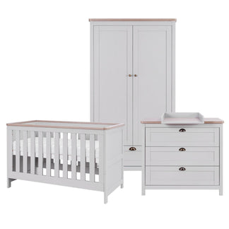 Tutti Bambini Verona 3 Piece Range with Cot Bed, Dresser Changer and Wardrobe