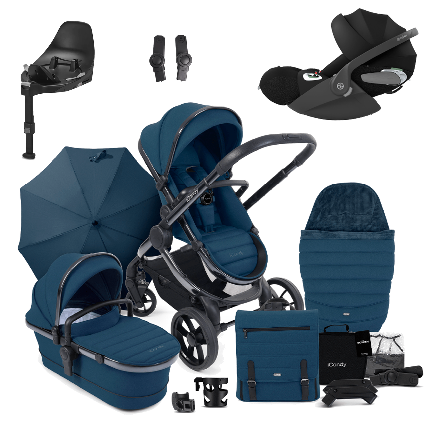 iCandy Peach 7 Pushchair Bundle with Cybex Cloud T and Base T
