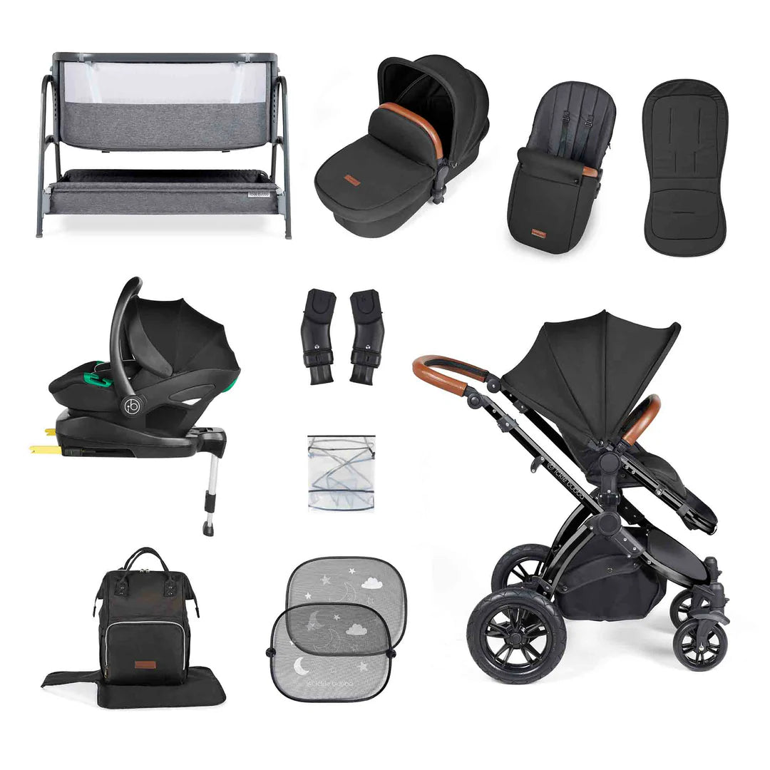 Ickle Bubba Stomp Luxe Travel Home Bundle with Car Seat, Isofix