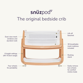 SnuzPod 5 Bedside Crib
