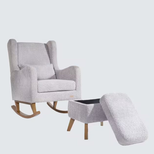 Tutti Bambini Harper Wingback Rocking Chair And Foot Stool