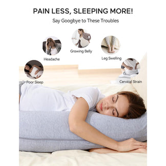 Momcozy J Shaped Maternity Pregnancy Full Body Pillow