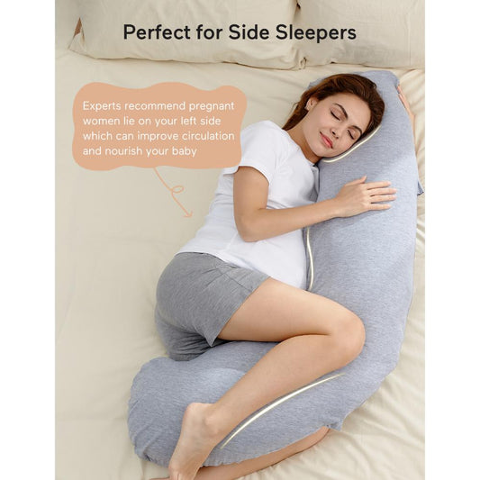 Momcozy J Shaped Maternity Pregnancy Full Body Pillow