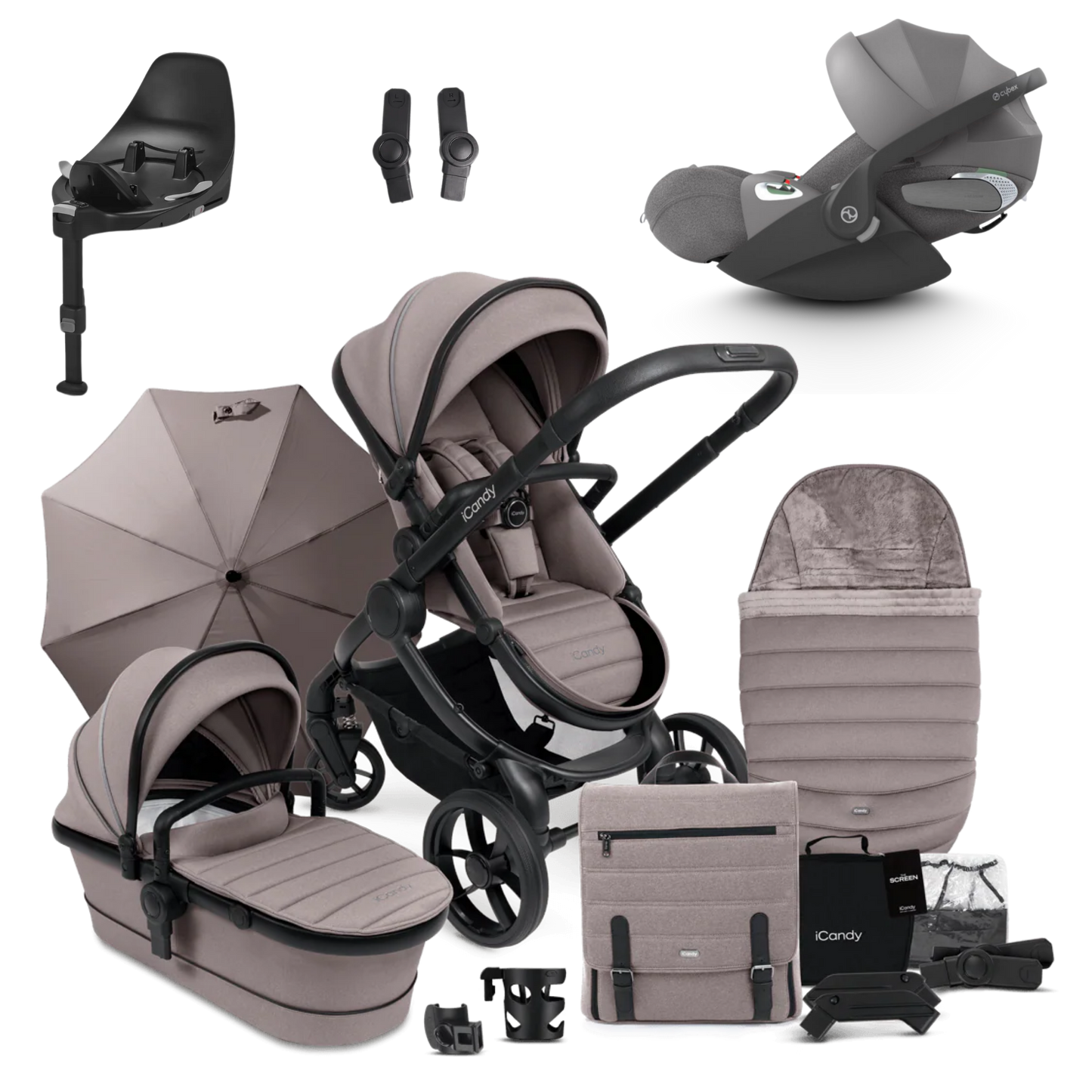 iCandy Peach 7 Pushchair Bundle with Cybex Cloud T and Base T