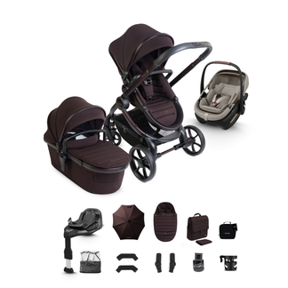 iCandy Peach 8 Complete Travel System Bundle with Maxi Cosi Coral Slide Pro Infant Car Seat & Isofix Base