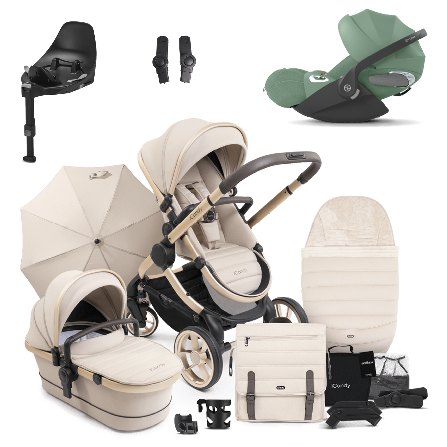 iCandy Peach 7 Pushchair Bundle with Cybex Cloud T and Base T