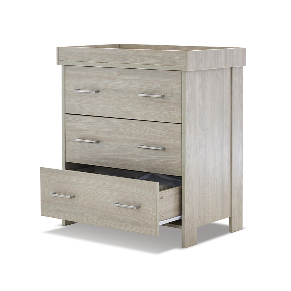 Obaby Nika Mini 3 Piece Room Set with Cot Bed, Dresser Changer and Wardrobe