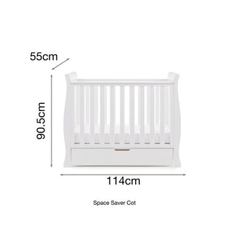 Obaby Stamford Space Saver 3 Piece Room Set with Cot Bed, Dresser Changer and Wardrobe