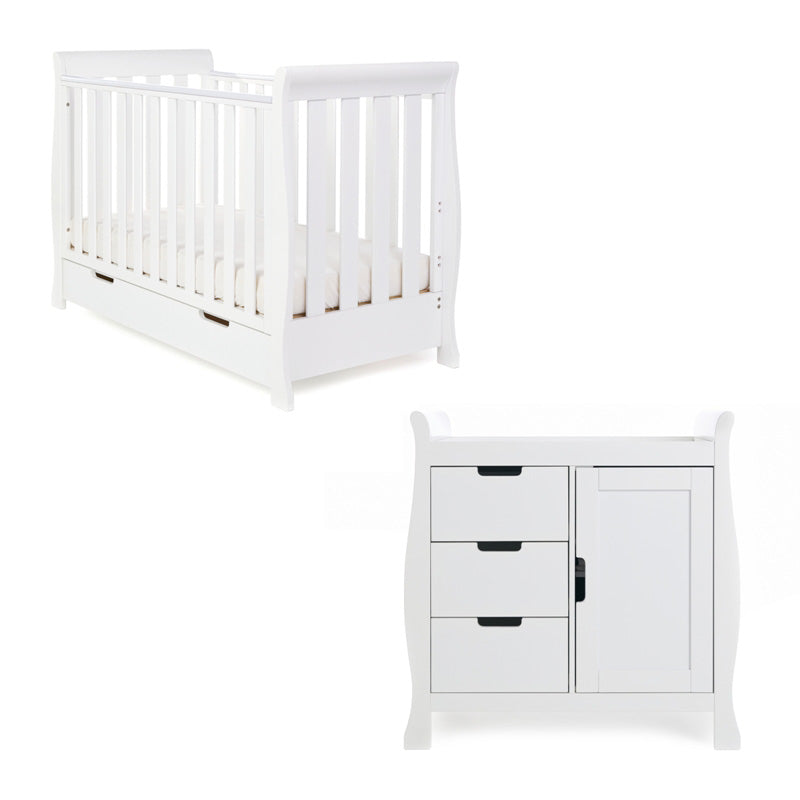 Obaby Stamford Mini Piece Room Set with Cot Bed with Dresser