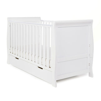 Obaby Stamford Classic 4 Piece Room Set with Cot Bed, Dresser, Tall Chest & Wardrobe
