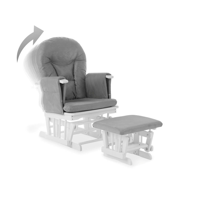 Obaby Deluxe Reclining Glider Chair and Stool