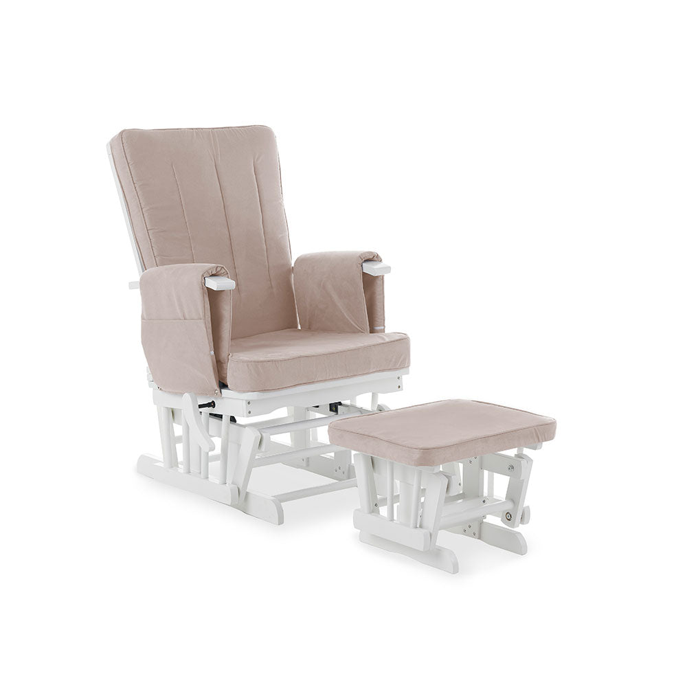 Obaby Deluxe Reclining Glider Chair and Stool