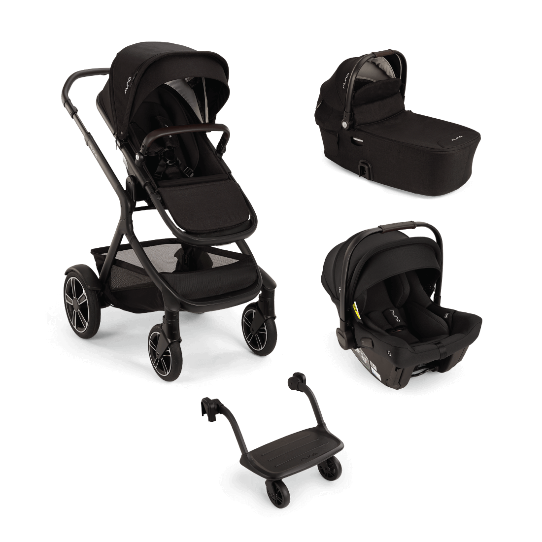 Nuna DEMI Next Bundle with Nuna Pipa Urbn Car Seat & Rider Board