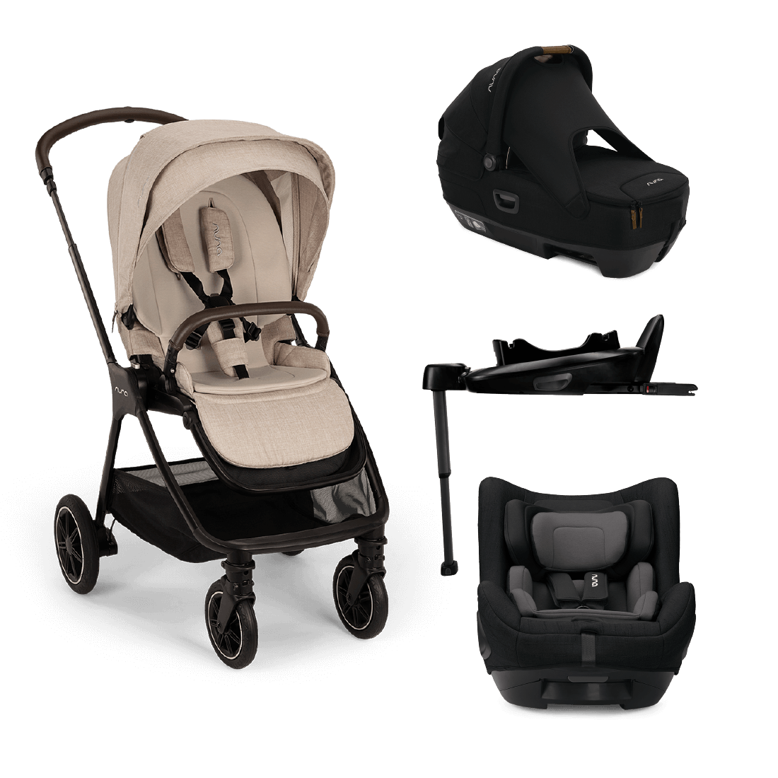 Nuna TRIV Next Bundle with Nuna CARI & TODL Car Seats & Nuna Base Next