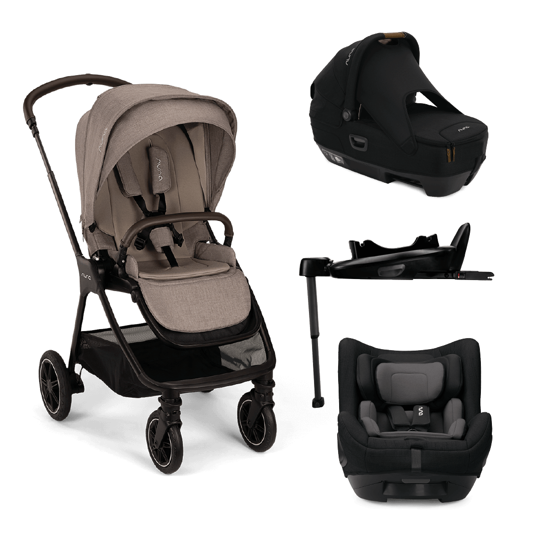 Nuna TRIV Next Bundle with Nuna CARI & TODL Car Seats & Nuna Base Next