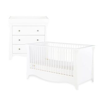 CuddleCo Clara 2 Piece Set with Cot Bed and Drawer Dresser